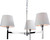 Firstlight Products Transition 3 Light Polished Stainless Steel with Cream Shade Pendant Light
