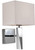 Firstlight Products Mansion Polished Stainless Steel with Cream Shade Wall Light