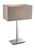 Firstlight Products Prince Polished Stainless Steel with Oyster Shade Table Lamp