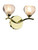 Cynthia Polished Brass Double Wall Light