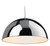 Firstlight Products Bistro Chrome with White Inner Pendant Light