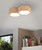 Eglo Lighting Mirlas 2 Light Wood Effect with Opal Diffuser Flush Ceiling Light
