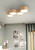 Eglo Lighting Mirlas 4 Light Wood Effect with Opal Diffuser Flush Ceiling Light