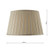 Degas 45cm Faux Silk Tapered Drum Shade Only