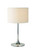 Delta Chrome with Ivory Woven Shade Table Lamp