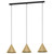 Eglo Lighting Narices 3 Light Black with Brushed Brass Bar Pendant Light