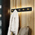 Eglo Lighting Civitate Black with 5 Wooden Coat Hooks LED Wall Light