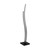 Eglo Lighting Lejias 2 Light Black with Crystal Diffuser Curved LED Floor Lamp