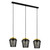 Eglo Lighting Escandidos 3 Light Black Wire with Brass Pendant Light