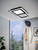 Eglo Lighting Savatarila-Z Black with Opal and Remote Controlled Colour Changing Square LED Flush Ceiling Light