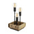 Eglo Lighting Wootton 3 Light Black with Wood Crate Table Lamp