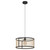 Eglo Lighting Dellow Black with Brass Wire Shade Pendant Light
