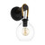 Eglo Lighting Roding Black with Rope and Clear Glass Shade Wall Light