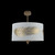 Maytoni Farn 3 Light Antique Gold with White Fabric Shade Pendant Light - Clearance