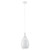 Eglo Lighting Razoni White with Steel Satin Glass Shade Pendant Light - Clearance