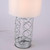 Leuchten Direkt Deva Satin Silver with White Shade Table Lamp - Clearance