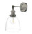 Dar Lighting Arvin Antique Chrome and Glass Wall Light - Clearance