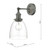 Dar Lighting Arvin Antique Chrome and Glass Wall Light - Clearance
