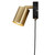 Nordlux Explore Black with Brushed Brass Adjustable Wall Spotlight