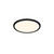 Nordlux Oja Black with Opal Diffuser 29cm 4000K LED Flush Ceiling Light