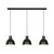 Nordlux Pop 3 Light Matt Black Bar Pendant Light