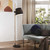 Ideal-Lux Axel PT1 Black with Wood Shade Floor Lamp 