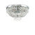 Ideal-Lux Caesar PL6 6 Light Chrome with Crystal Beads Flush Ceiling Light 