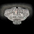 Ideal-Lux Caesar PL6 6 Light Chrome with Crystal Beads Flush Ceiling Light 