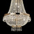 Ideal-Lux Caesar SP6 6 Light Gold with Crystal Beads Chandelier 