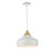 Gaucho White Metal and Wood Effect Pendant Light