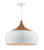 Gaucho White Metal and Wood Large Pendant Light