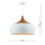 Gaucho White Metal and Wood Large Pendant Light