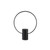 Ideal-Lux Cerchio TL Black Ring LED Table Lamp 