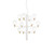 Ideal-Lux Copernico SP12 12 Light White with Brass and White Opal Spheres Pendant Light 