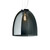 Ideal-Lux Eva SP1 Smoke Grey Glass Shade 40cm Pendant Light 