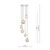 Mikara 6 Light Marble Effect Glass & Polished Chrome Cluster Pendant Light