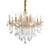Ideal-Lux Florian SP12 12 Gold with Crystal Chandelier 