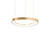 Ideal-Lux Gemini SP Brush Brass with Opal Acrylic Diffuser 42cm LED Pendant Light 