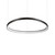 Ideal-Lux Gemini SP Black with Opal Acrylic Diffuser 81cm LED Pendant Light 