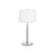 Ideal-Lux Hilton TL1 Chrome with White Shade Table Lamp 