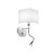 Ideal-Lux Holiday AP2 2 Light White with Flexible Reading Light LED Wall Light 