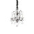 Ideal-Lux Liberty SP4 4 Light Black with Crystal Chandelier 