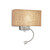 Ideal-Lux Hotel AP2 2 Light Canvas with Chrome Flexible Reading Light LED Wall Light 