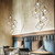 Ideal-Lux Ice SP5 5 Light Black with Satin Brass Cluster Pendant Light 