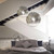 Ideal-Lux Mapa Fade SP1 Fade Chrome Sphere 30cm Pendant Light 