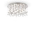 Ideal-Lux Moonlight PL15 15 Light Gold with Crystal Flush Ceiling Light 