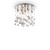 Ideal-Lux Moonlight PL8 8 Light Gold with Crystal Flush Ceiling Light 