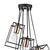 Tower 6 Light Black Cluster Pendant Light