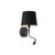 Ideal-Lux Nordic AP2 2 Light Black Shade with Reading Light LED Wall Light 