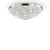 Ideal-Lux Orion PL12 12 Light Chrome with Crystal Flush Ceiling Light 
